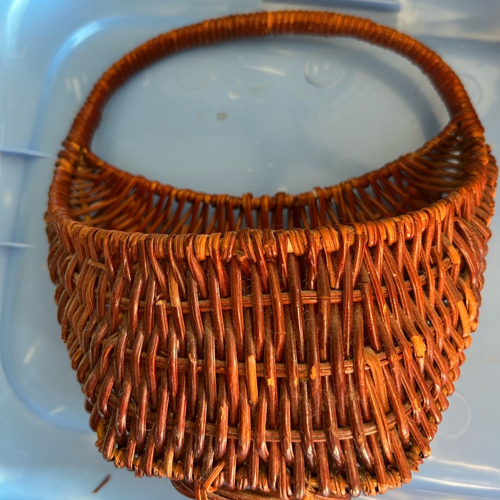 Vintage Rattan Wicker Basket